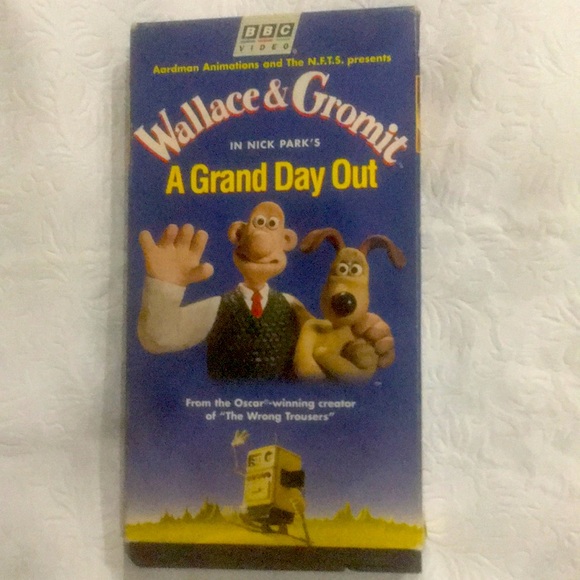 VTG. 1995 VHS#8287 Video Tape. WALLACE & GROMIT. A GRAND DAY OUT. - Picture 1 of 8